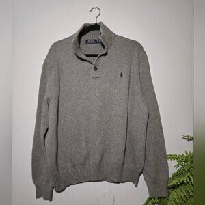 Polo by Ralph Lauren Gray Men's Button Sweater ~ Size XLarge